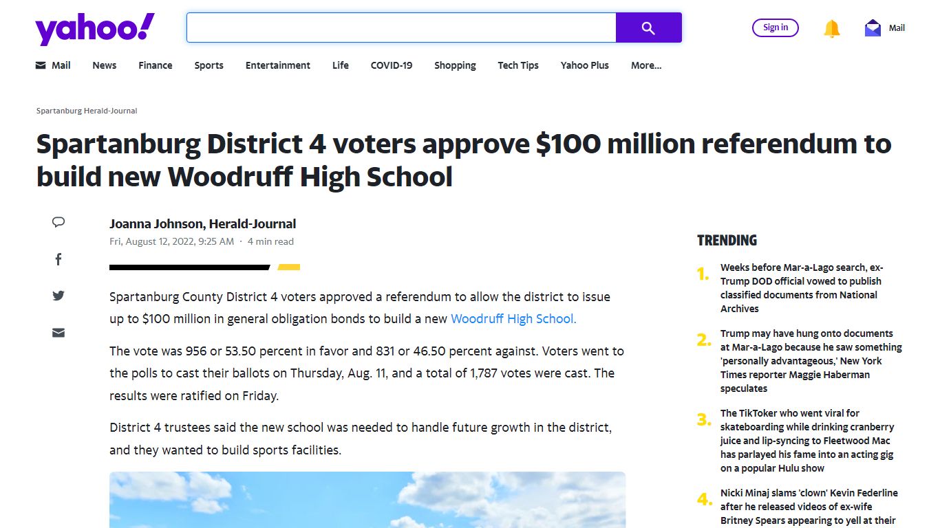 Spartanburg District 4 voters approve $100 million referendum to build ...